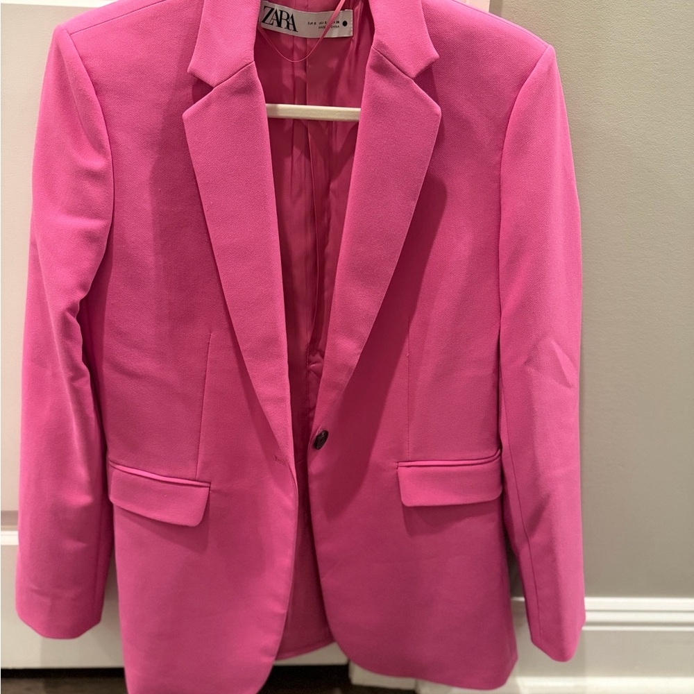 Zara Women's Vibrant Pink Blazer